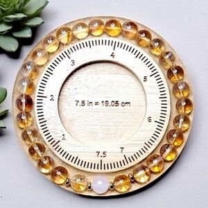 Handcrafted Citrine Rose Quartz Bracelet Stretch